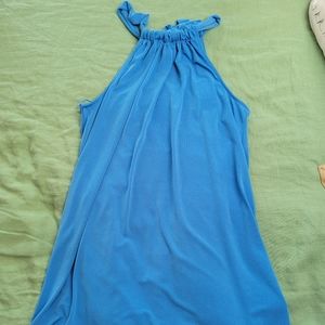 Blue Halter Beach Cover Up
